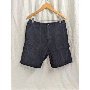 CCS men's size Large black corduroy shorts, 8" inseam 3 pockets 100% cotton E10